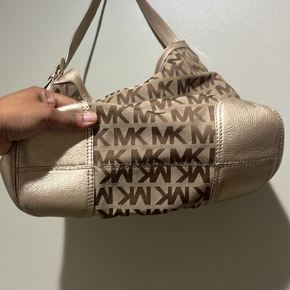 🦃Michael Kors gold and brown bag - Picture 4 of 6